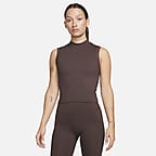 Nike One Fitted Women's Dri-FIT Mock-Neck Cropped Tank Top